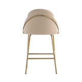 Gracie Counter Stool in Tan and Gold (set of 3) - Ornate Home