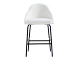 Gracie Counter Stool in White and Black - Ornate Home