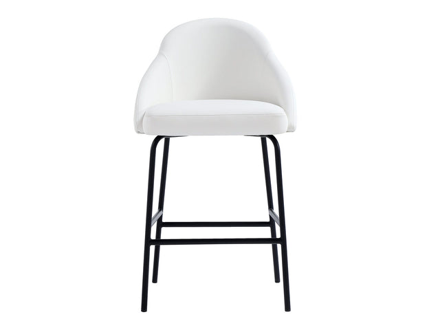 Gracie Counter Stool in White and Black - Ornate Home
