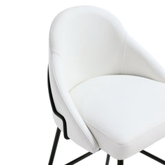 Gracie Counter Stool in White and Black - Ornate Home