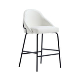 Gracie Counter Stool in White and Black - Ornate Home