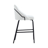 Gracie Counter Stool in White and Black - Ornate Home