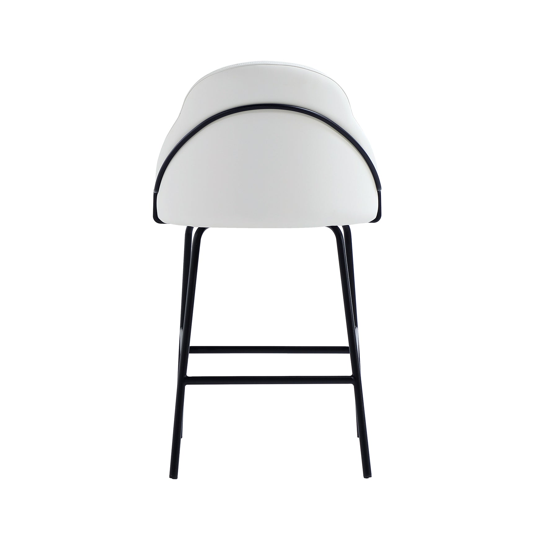 Gracie Counter Stool in White and Black (set of 3) - Ornate Home