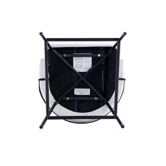 Gracie Counter Stool in White and Black (set of 3) - Ornate Home