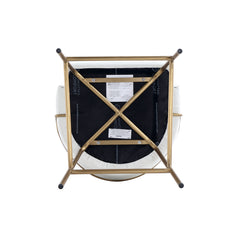 Gracie Counter Stool in White and Gold - Ornate Home