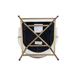 Gracie Counter Stool in White and Gold (set of 2) - Ornate Home