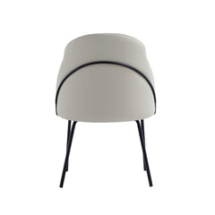 Gracie Dining Chair in Stone and Black - Ornate Home