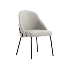 Gracie Dining Chair in Stone and Black (set of 2) - Ornate Home