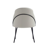 Gracie Dining Chair in Stone and Black (set of 2) - Ornate Home