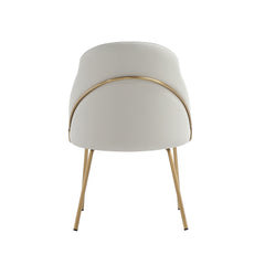 Gracie Dining Chair in Stone and Gold - Ornate Home