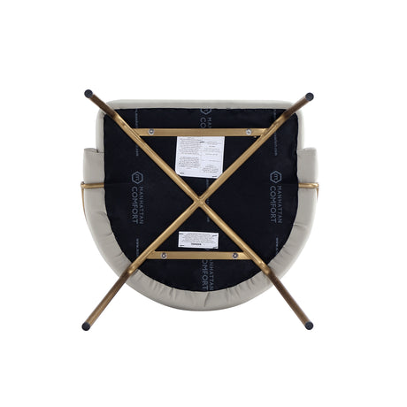 Gracie Dining Chair in Stone and Gold - Ornate Home