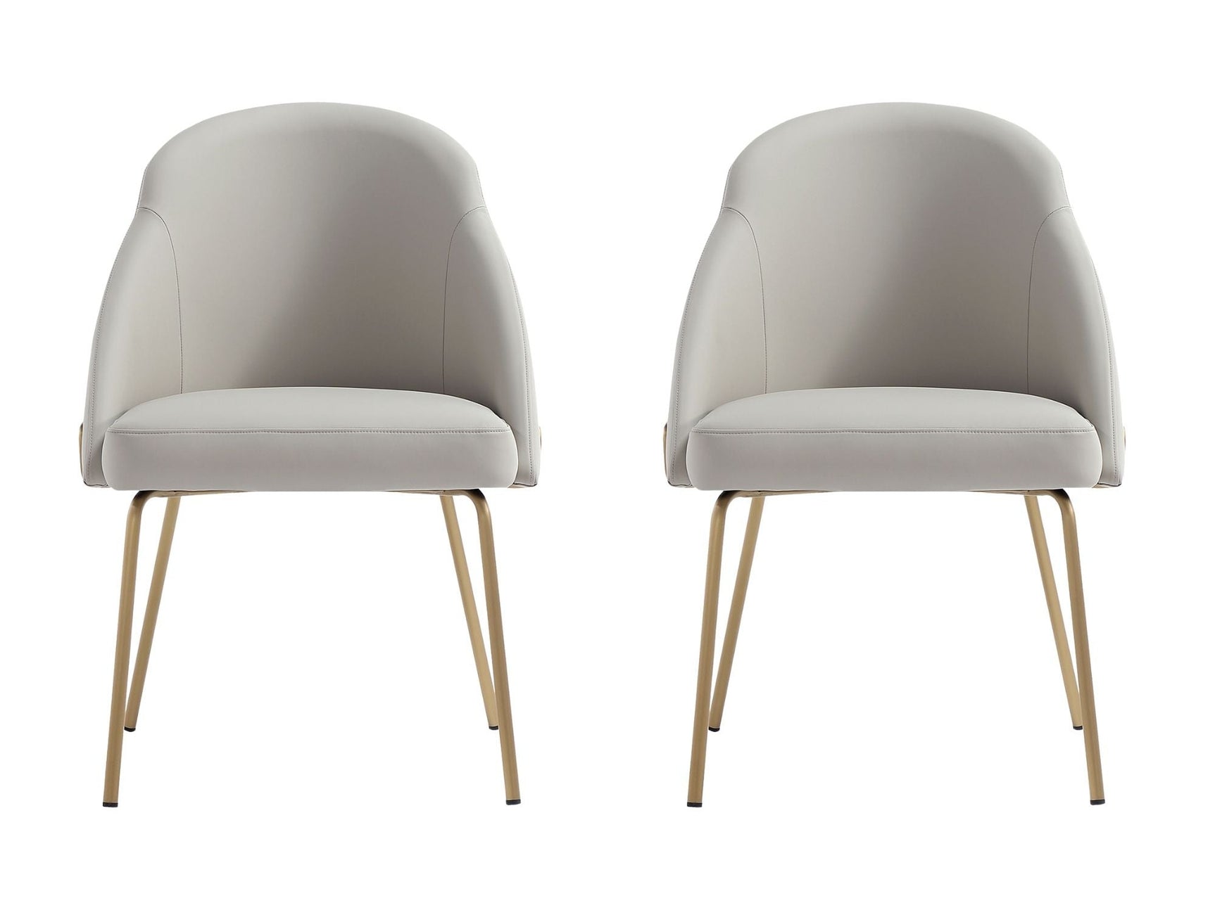 Gracie Dining Chair in Stone and Gold (set of 2) - Ornate Home