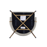 Gracie Dining Chair in Stone and Gold (set of 4) - Ornate Home