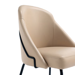 Gracie Dining Chair in Tan and Black (set of 2) - Ornate Home