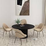 Gracie Dining Chair in Tan and Black (set of 4) - Ornate Home