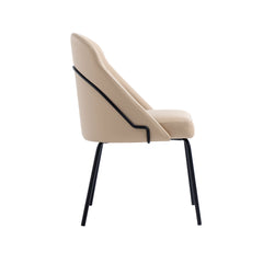 Gracie Dining Chair in Tan and Black (set of 4) - Ornate Home