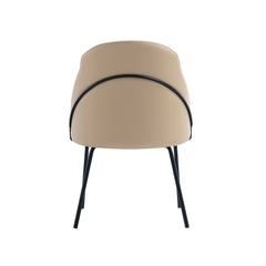 Gracie Dining Chair in Tan and Black (set of 4) - Ornate Home