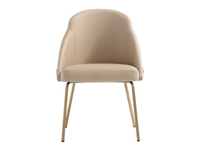 Gracie Dining Chair in Tan and Gold - Ornate Home