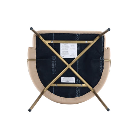 Gracie Dining Chair in Tan and Gold - Ornate Home