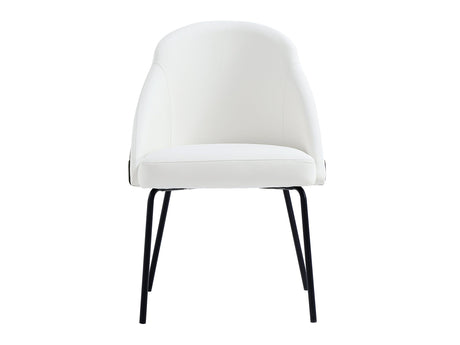 Gracie Dining Chair in White and Black - Ornate Home