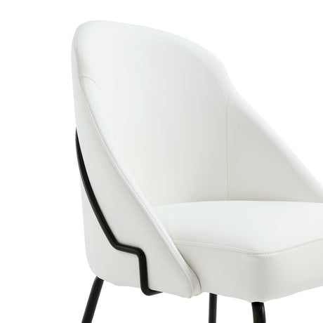 Gracie Dining Chair in White and Black - Ornate Home