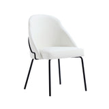 Gracie Dining Chair in White and Black - Ornate Home