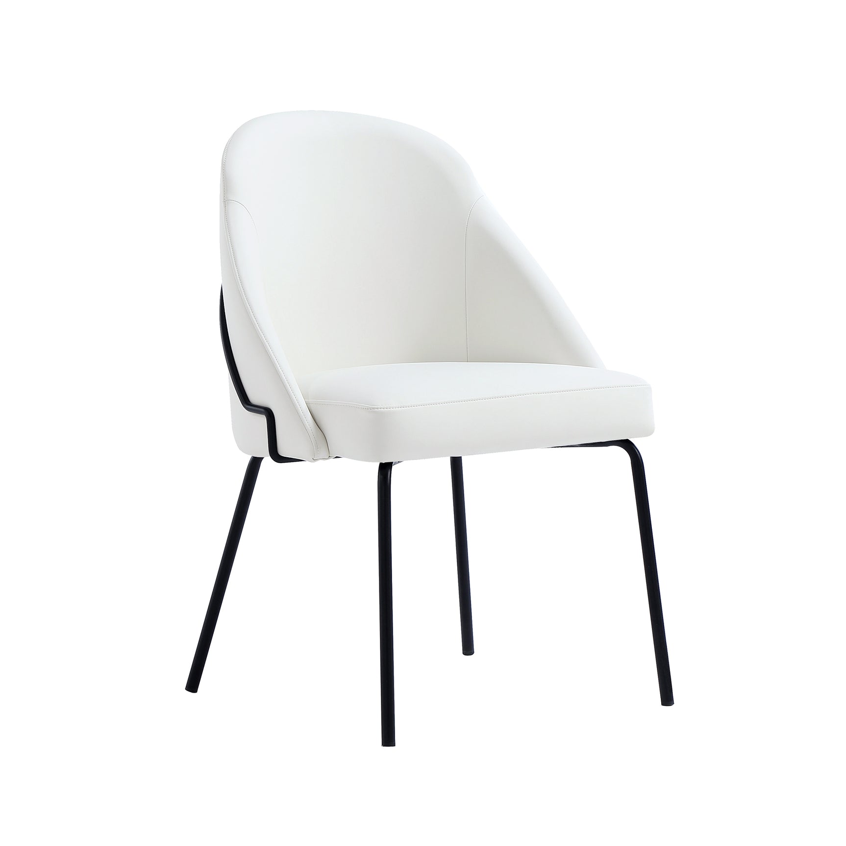 Gracie Dining Chair in White and Black - Ornate Home