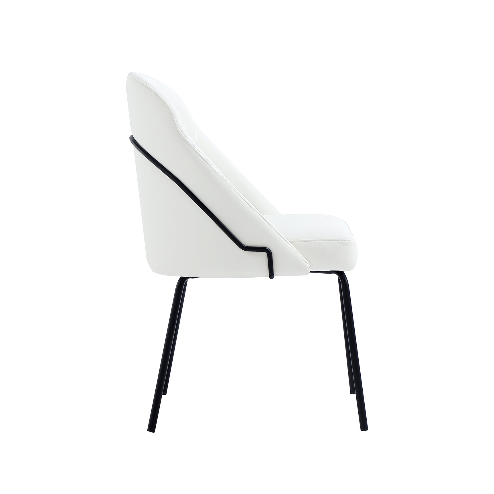 Gracie Dining Chair in White and Black - Ornate Home