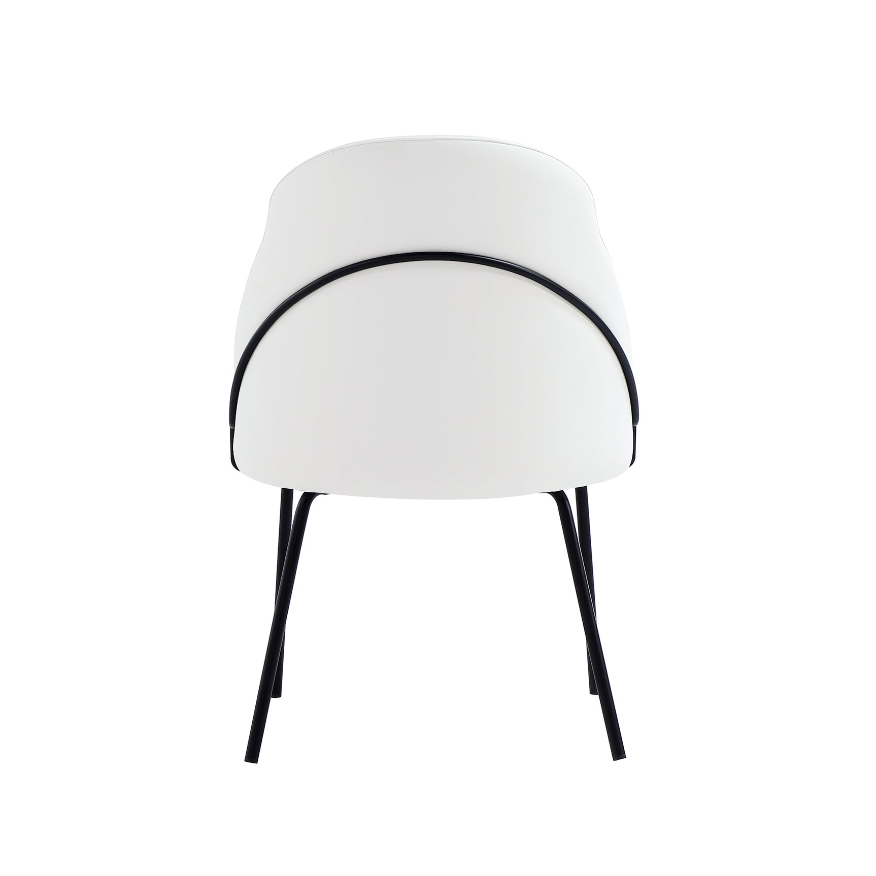 Gracie Dining Chair in White and Black - Ornate Home