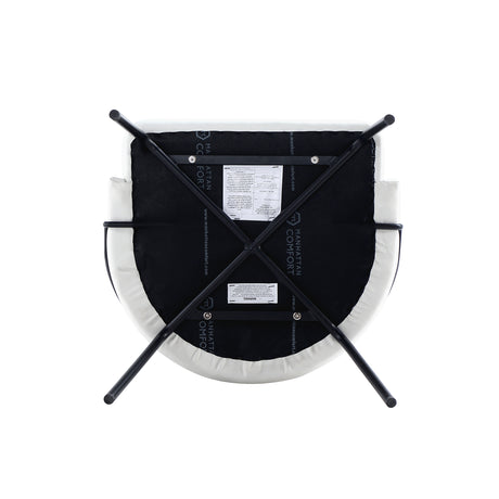 Gracie Dining Chair in White and Black (set of 2) - Ornate Home