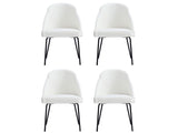 Gracie Dining Chair in White and Black (set of 4) - Ornate Home