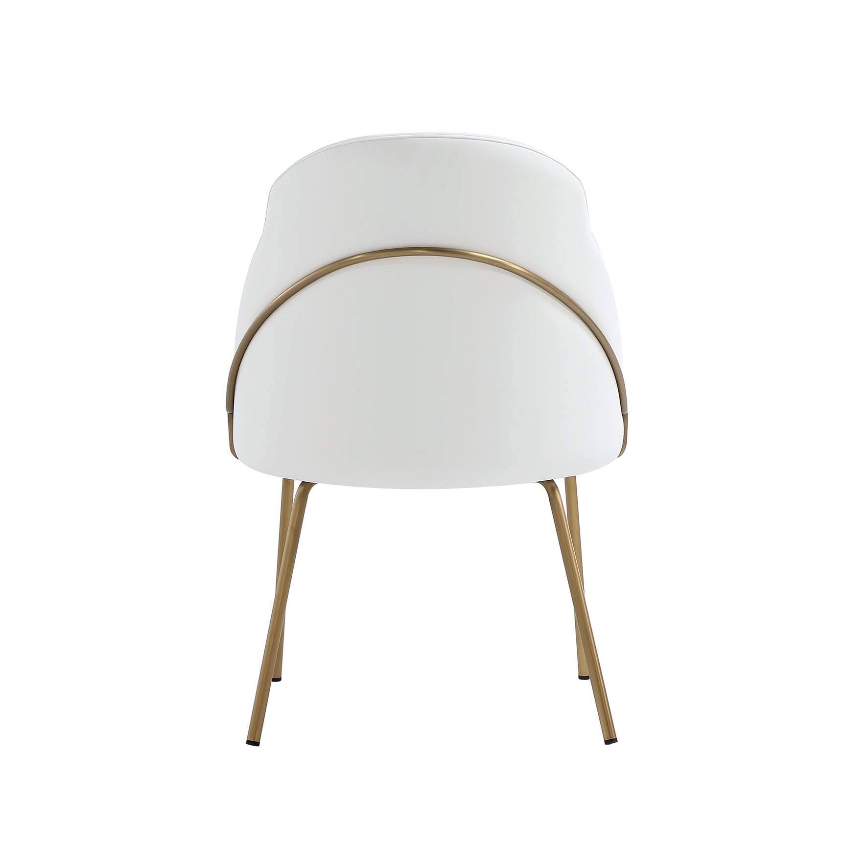 Gracie Dining Chair in White and Gold (set of 2) - Ornate Home