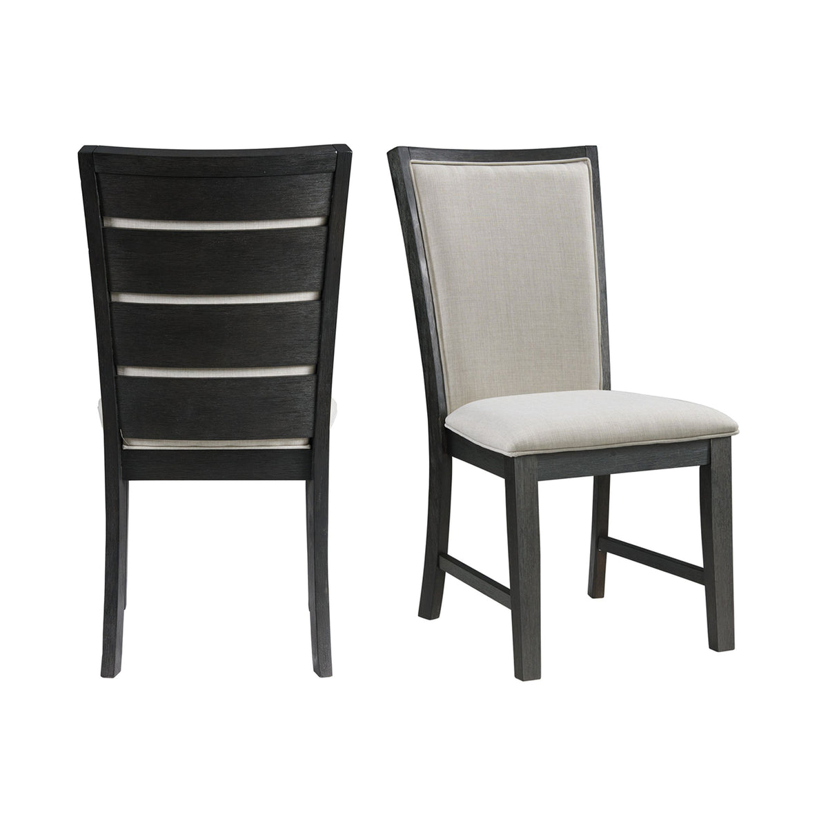Grady Black Dining Slat Back Side Chair (Set of 2) - Ornate Home