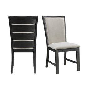 Grady Black Dining Slat Back Side Chair (Set of 2) - Ornate Home
