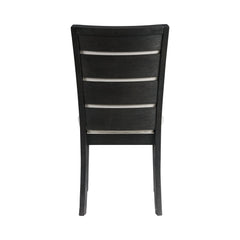 Grady Black Dining Slat Back Side Chair (Set of 2) - Ornate Home