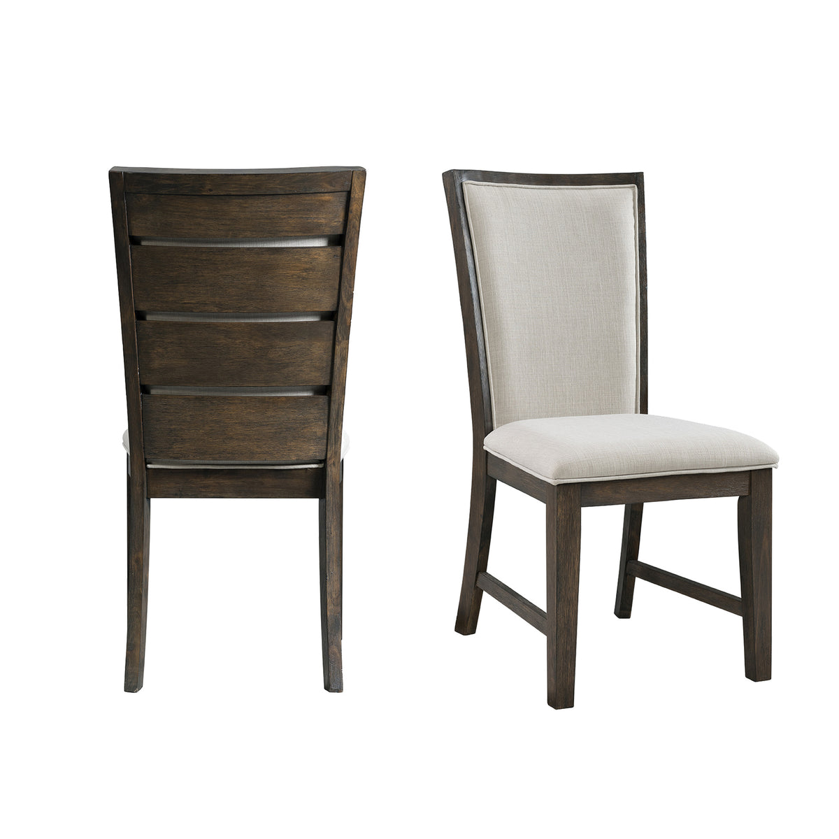 Grady Brown Slat Back Side Chair (Set of 2) - Ornate Home