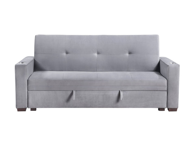 Grady Gray Convertible Sofa - Ornate Home