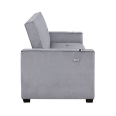 Grady Gray Convertible Sofa - Ornate Home