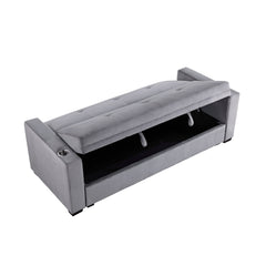 Grady Gray Convertible Sofa - Ornate Home