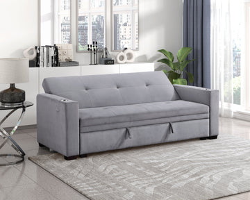 Grady Gray Convertible Sofa - Ornate Home
