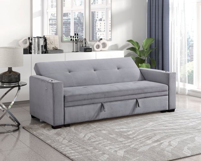 Grady Gray Convertible Sofa - Ornate Home