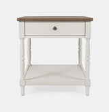 Grafton Farms White End Table - Ornate Home