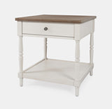 Grafton Farms White End Table - Ornate Home