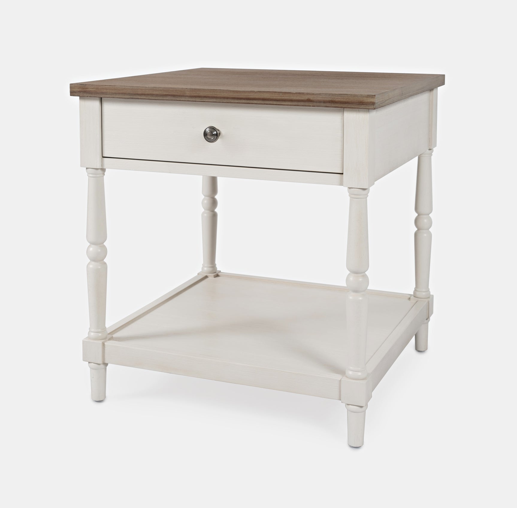 Grafton Farms White End Table - Ornate Home