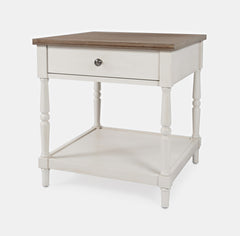 Grafton Farms White End Table - Ornate Home