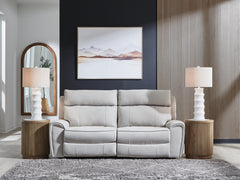 Grafton Pike Pearl/Ash 2-Piece Dual Power Reclining Modular Loveseat - Ornate Home