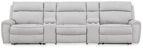 Grafton Pike Pearl/Ash 5-Piece Power Reclining Sectional (Online Special Price) - Ornate Home