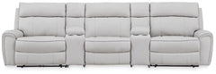 Grafton Pike Pearl/Ash 5-Piece Power Reclining Sectional - Ornate Home