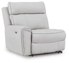 Grafton Pike Pearl/Ash 5-Piece Power Reclining Sectional - Ornate Home
