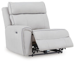 Grafton Pike Pearl/Ash 5-Piece Reclining Sectional with Storage Consoles - Ornate Home